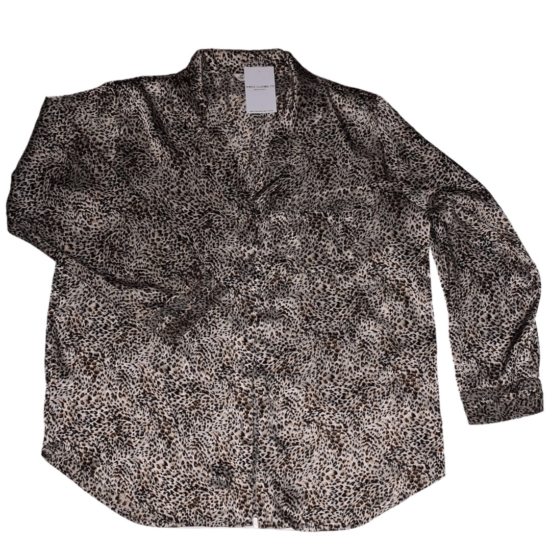 Silk Leopard Button Down